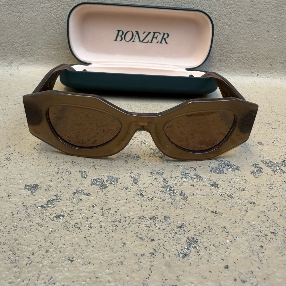 Brown Geometric Women's Sunglasses